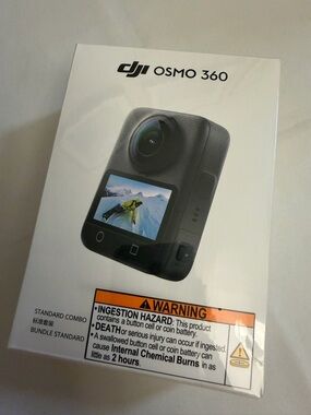 DJI Osmo 360 Action Camera 120MP Magnetic Quick-Release Waterproof Black, SEALED